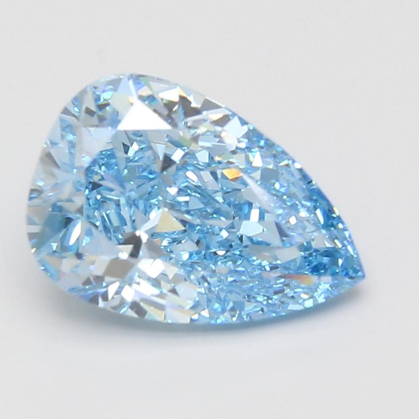 4.06 Ct. Fancy Vivid Blue Pear Lab Grown Diamond