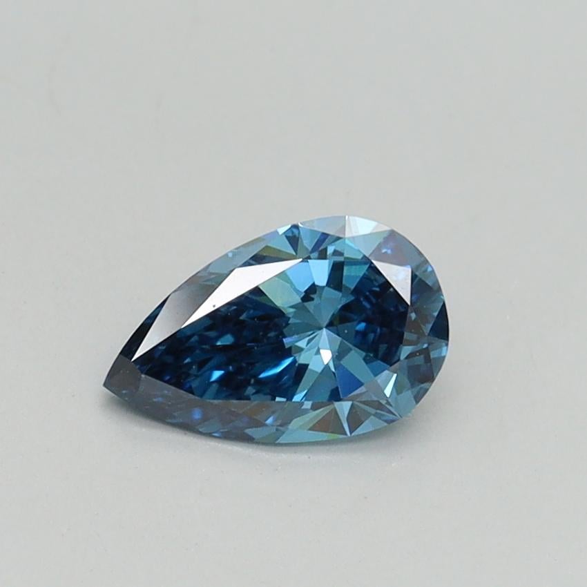 0.52 Ct. Fancy Vivid Blue Pear Lab Grown Diamond