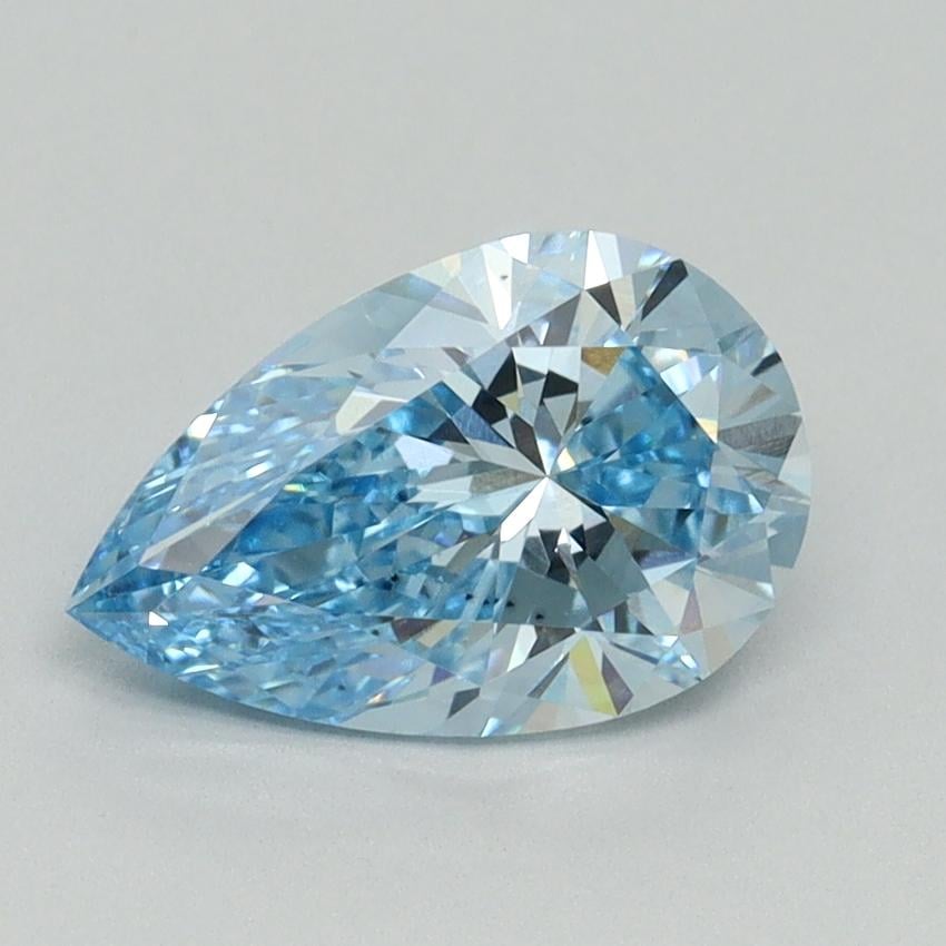 1.51 Ct. Fancy Vivid Blue Pear Lab Grown Diamond