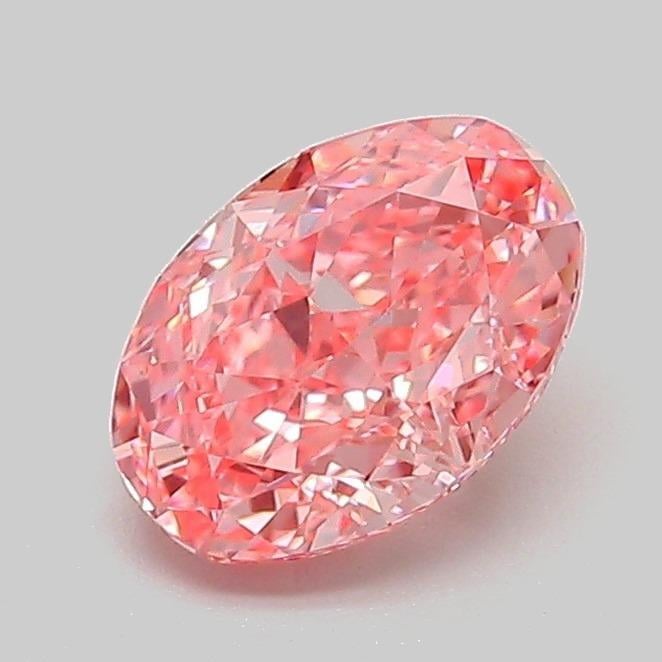 1.10 Ct. Fancy Vivid Pink Oval Lab Grown Diamond