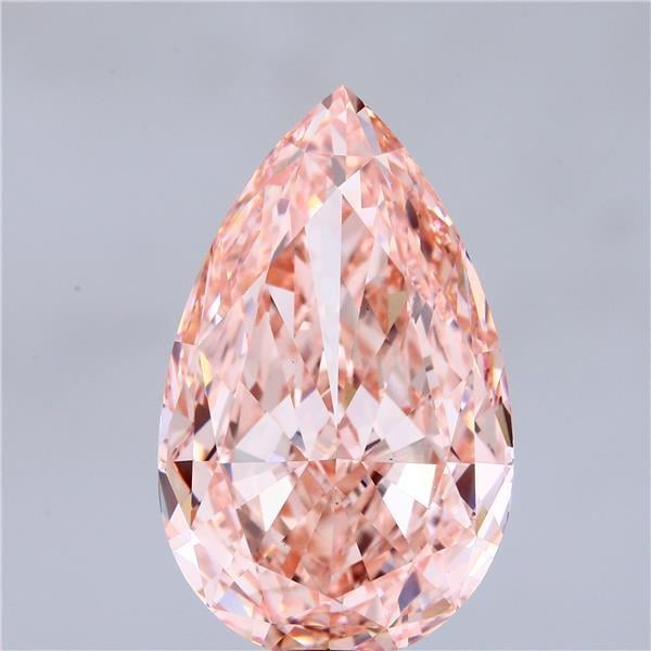 21.10 Ct. Fancy Intense Pink Pear Lab Grown Diamond