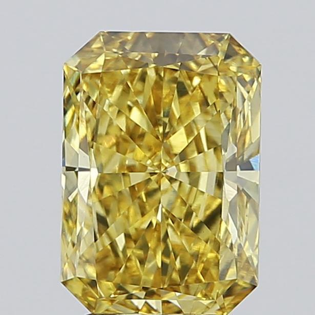 3.34 Ct. Fancy Vivid  Yellow Radiant Lab Grown Diamond