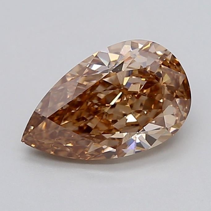 2.03 Ct. Light  Brown Pear Lab Grown Diamond