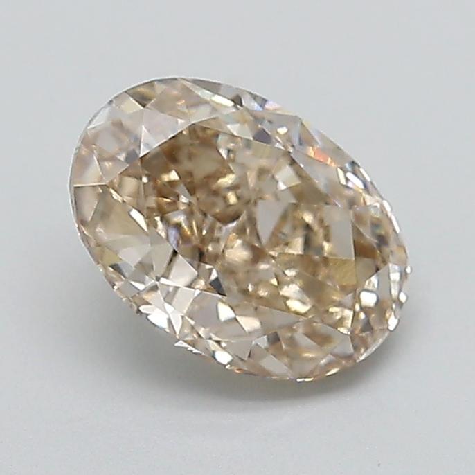 1.57 Ct. Very Light  Brown Oval Lab Grown Diamond