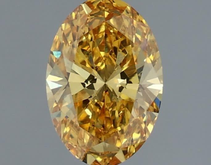 1.13 Ct. Fancy Vivid Yellow Oval Lab Grown Diamond