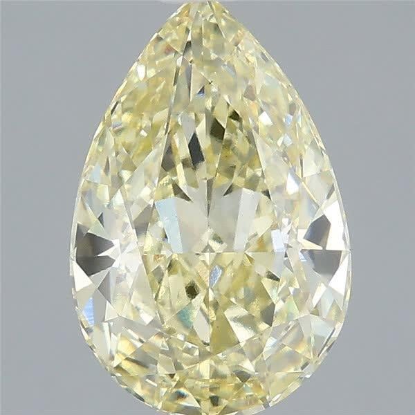3.08 Ct. Fancy Yellow Pear Lab Grown Diamond