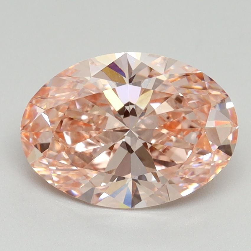 2.03 Ct. Fancy Vivid Pink Oval Lab Grown Diamond