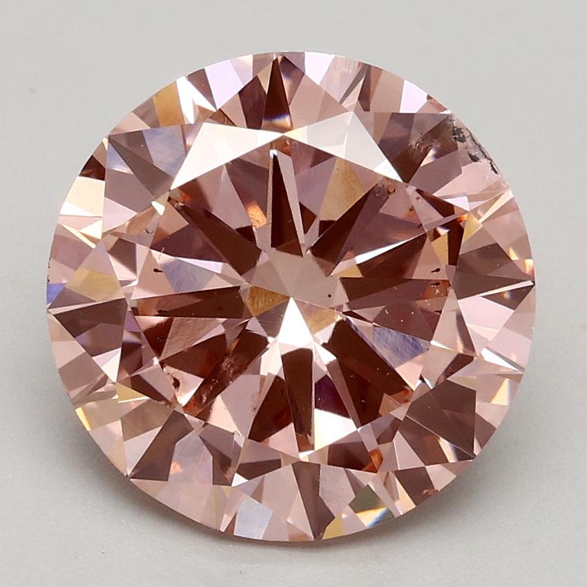 3.01 Ct. Fancy Intense Pink Round Lab Grown Diamond