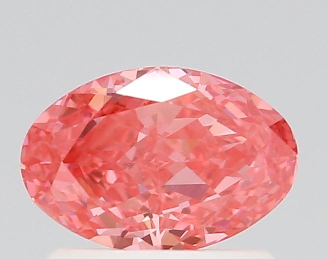 0.77 Ct. Fancy Vivid Pink Oval Lab Grown Diamond