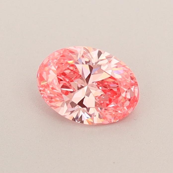0.43 Ct. Fancy Vivid  Pink Oval Lab Grown Diamond