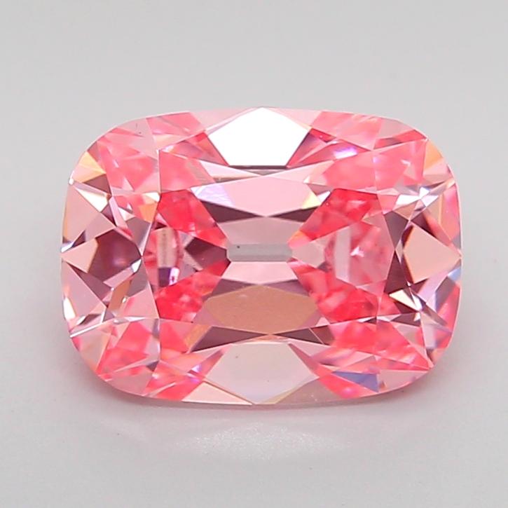2.39 Ct. Fancy Vivid Pink Cushion Lab Grown Diamond