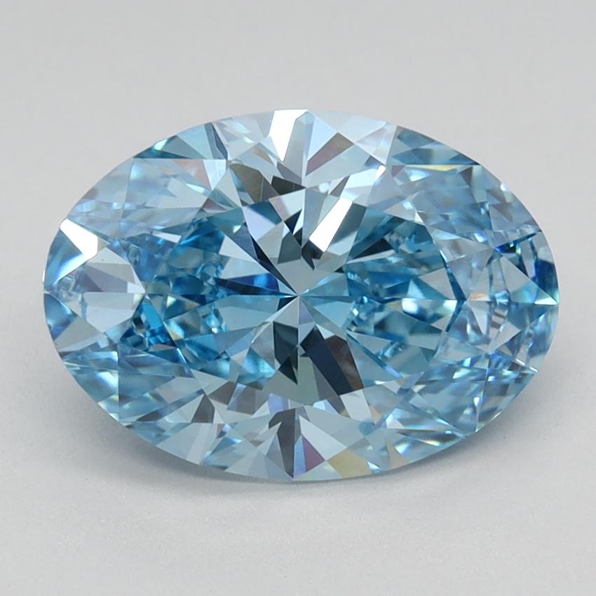 2.13 Ct. Fancy Vivid Blue Oval Lab Grown Diamond