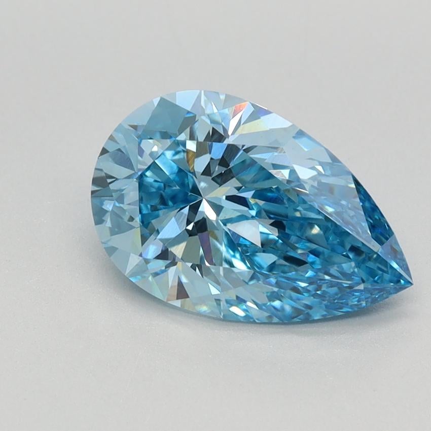 1.77 Ct. Fancy Vivid Blue Pear Lab Grown Diamond