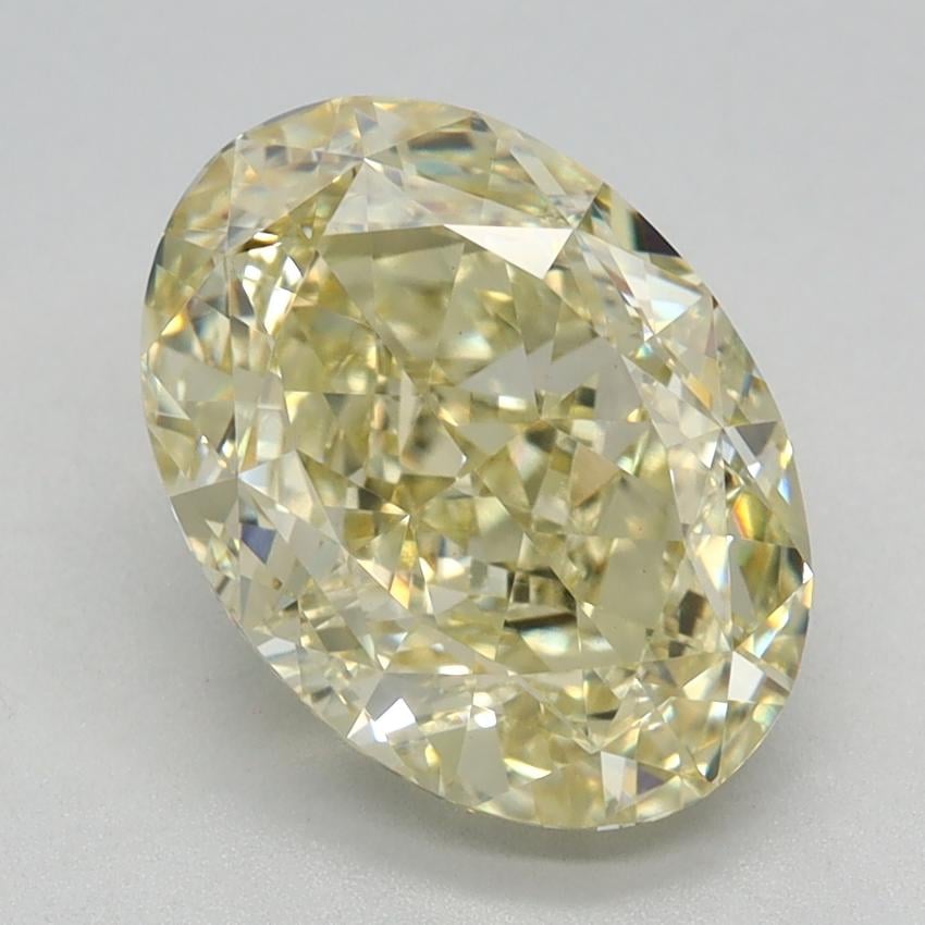 2.57 Ct. Fancy Light Yellow Oval Lab Grown Diamond