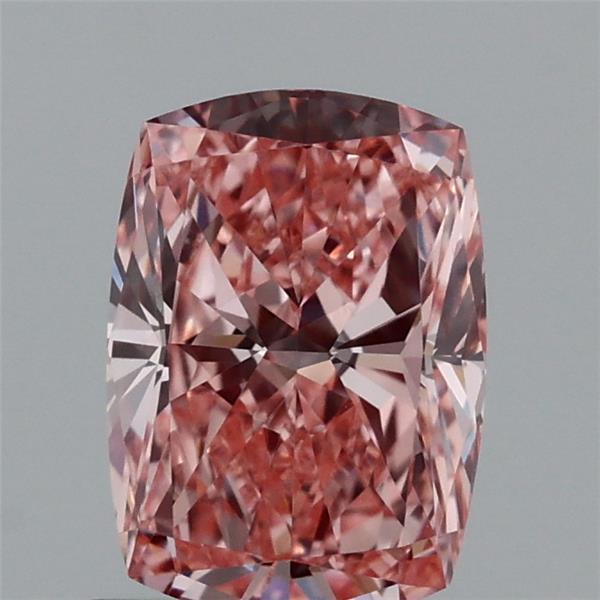 0.95 Ct. Fancy Vivid Pink Cushion Lab Grown Diamond
