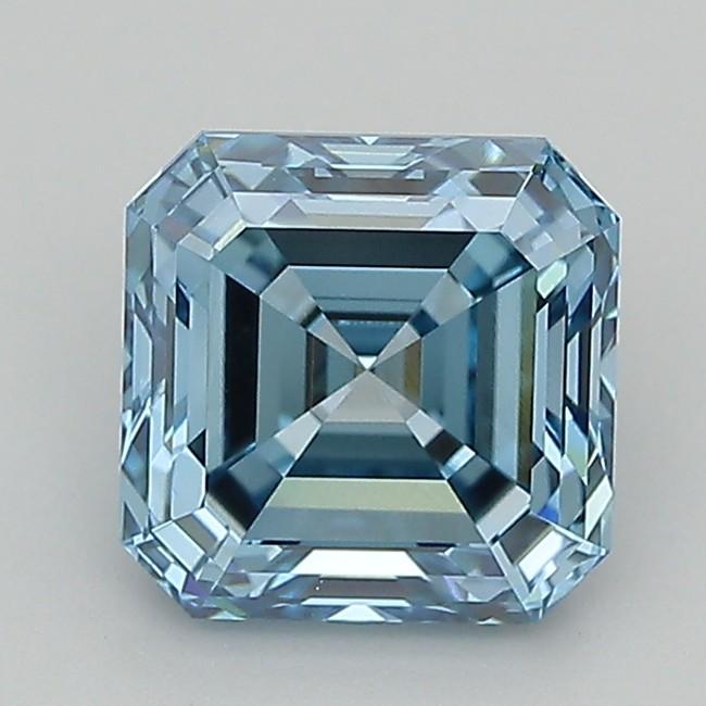 2.79 Ct. Fancy Vivid  Blue Asscher Lab Grown Diamond