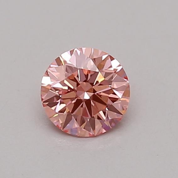 0.32 Ct. Fancy Vivid Pink Round Lab Grown Diamond