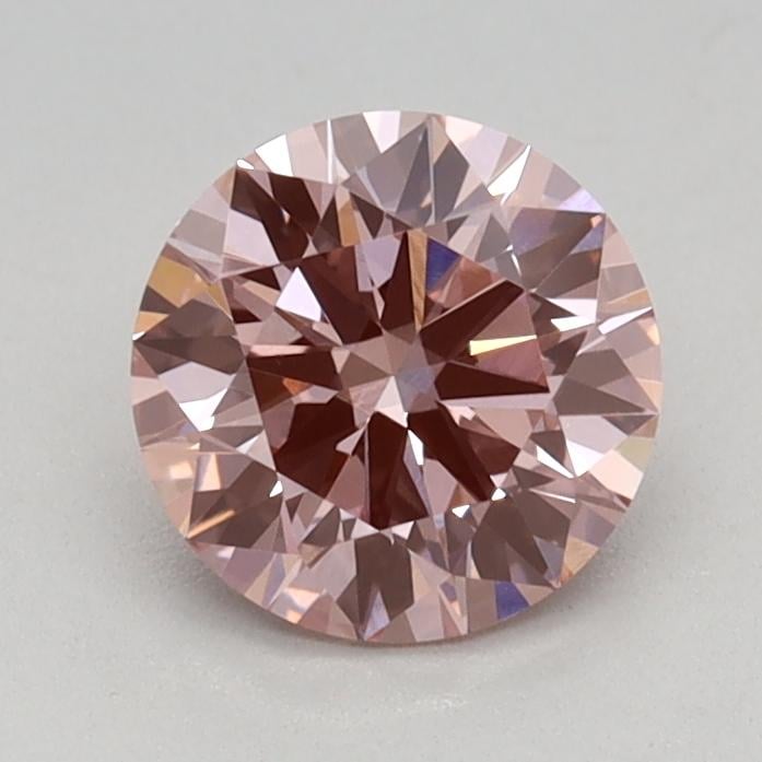 0.70 Ct. Fancy Intense Brownish Pink Round Lab Grown Diamond
