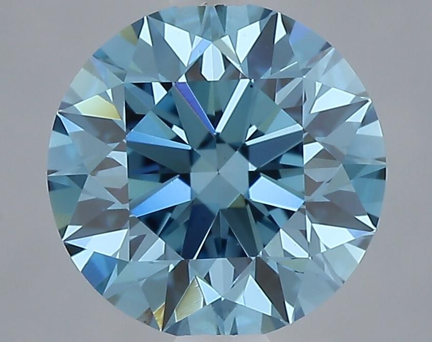 1.05 Ct. Fancy Vivid Blue Round Lab Grown Diamond