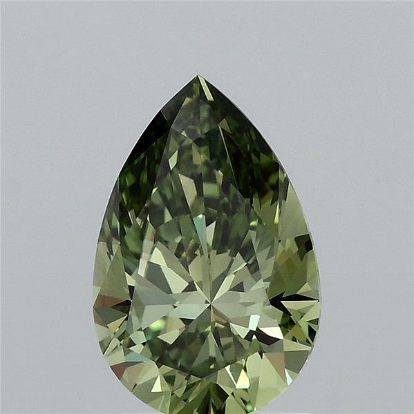 1.51 Ct. Fancy Vivid Green Pear Lab Grown Diamond