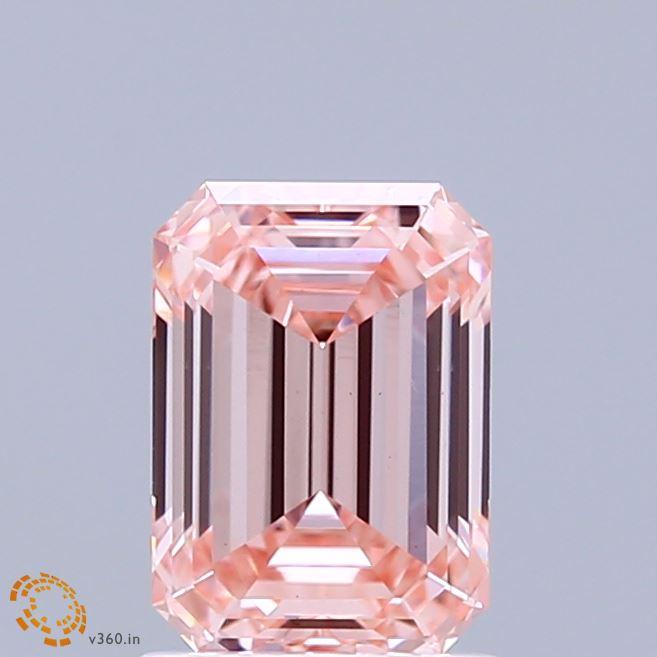 1.56 Ct. Fancy Vivid Pink Emerald Lab Grown Diamond