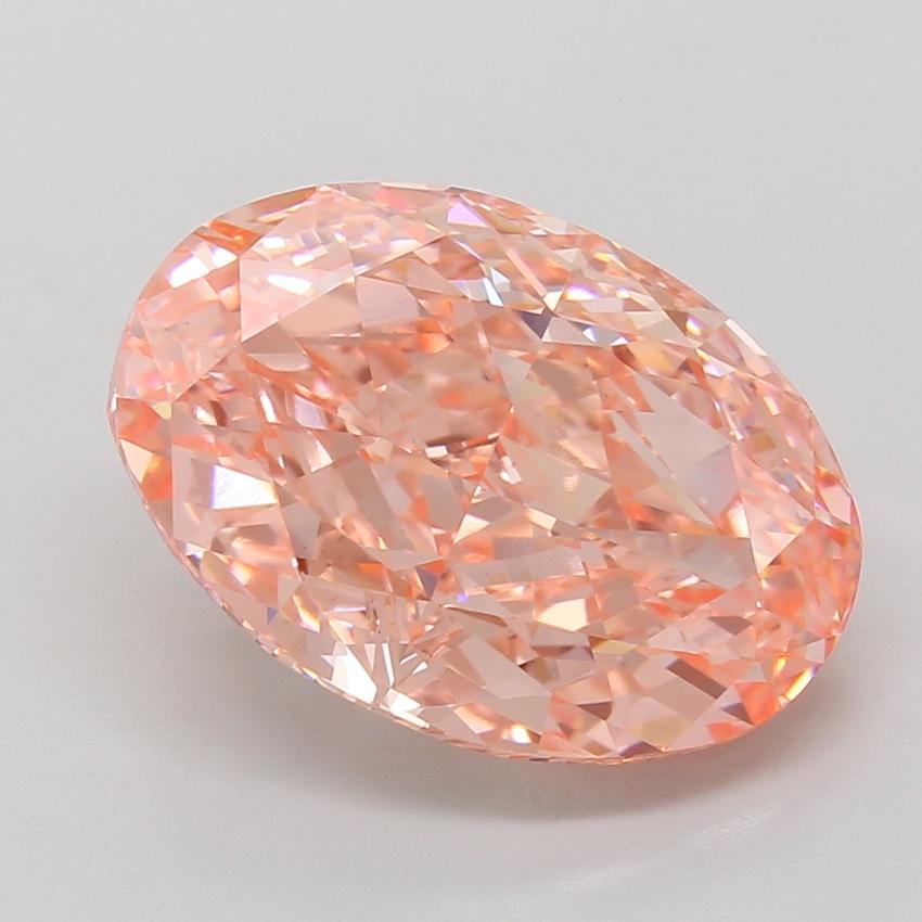 9.10 Ct. Fancy Vivid Pink Oval Lab Grown Diamond