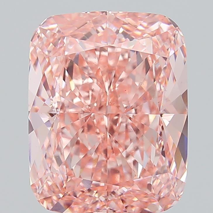 9.04 Ct. Fancy Vivid Pink Cushion Lab Grown Diamond