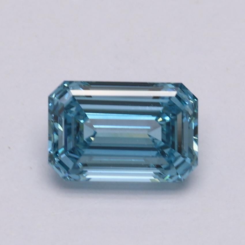1.12 Ct. Fancy Intense Blue Emerald Lab Grown Diamond
