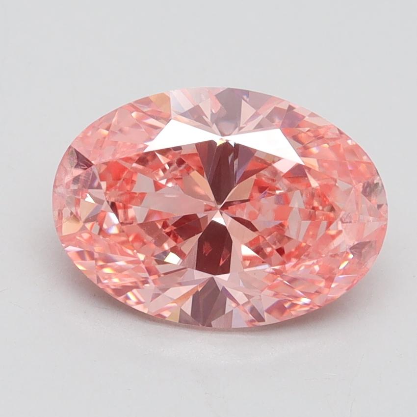 2.50 Ct. Fancy Vivid Pink Oval Lab Grown Diamond
