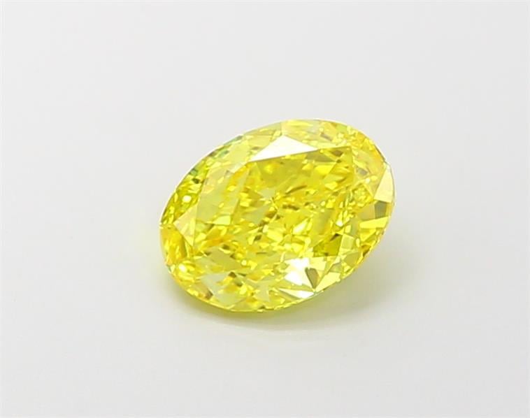 1.02 Ct. Fancy Vivid  Yellow Oval Lab Grown Diamond