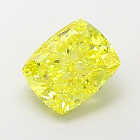 1.60 Ct. Fancy Intense  Yellow Cushion Lab Grown Diamond