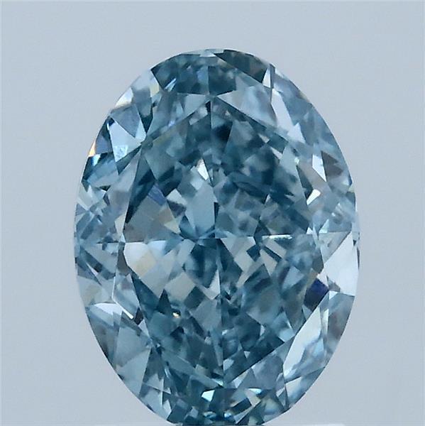 2.00 Ct. Fancy Vivid Blue Oval Lab Grown Diamond