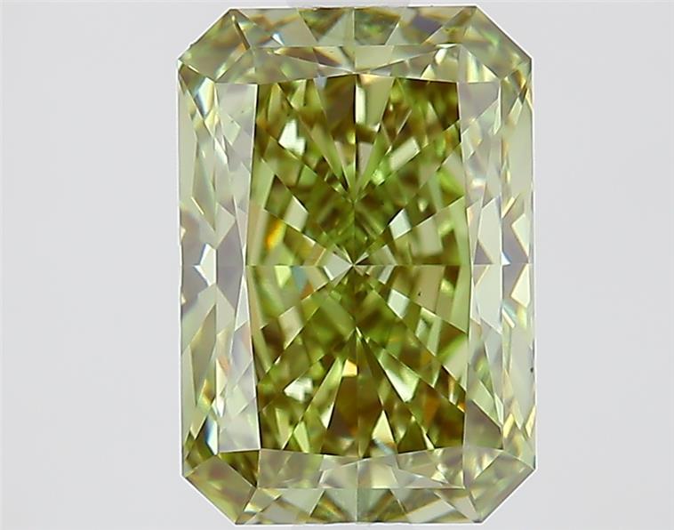 1.63 Ct. Fancy Vivid  Green Radiant Lab Grown Diamond