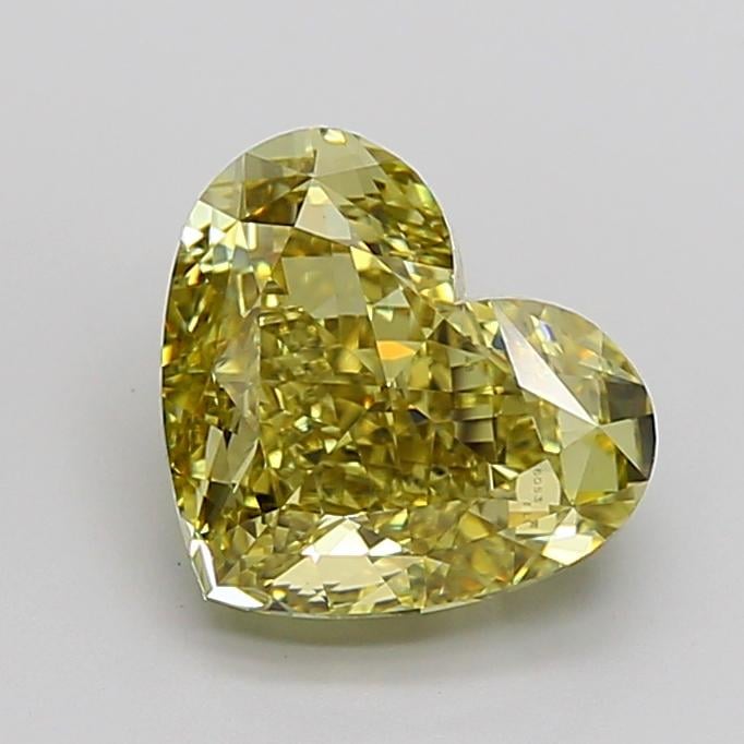 5.03 Ct. Fancy Intense Yellow Heart Lab Grown Diamond