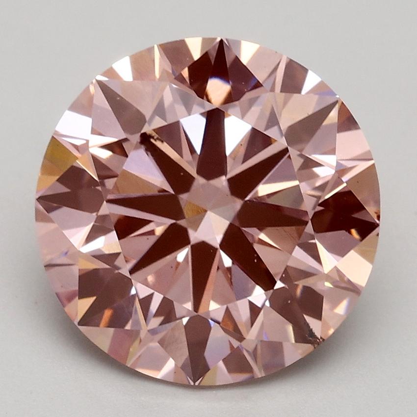 3.02 Ct. Fancy Intense Pink Round Lab Grown Diamond