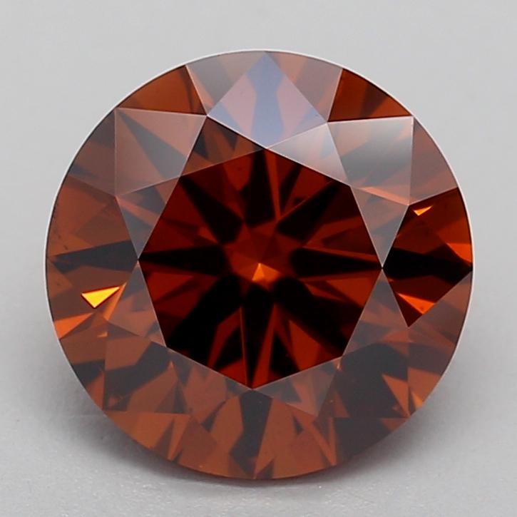 2.01 Ct. Fancy Deep Orange Round Lab Grown Diamond