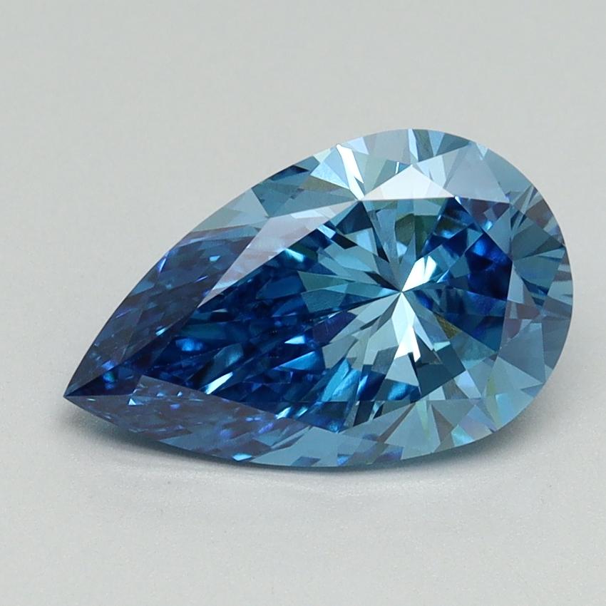 2.06 Ct. Fancy Vivid Blue Pear Lab Grown Diamond