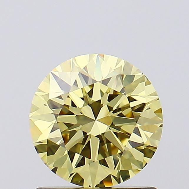 1.04 Ct. Fancy Vivid Yellow Round Lab Grown Diamond