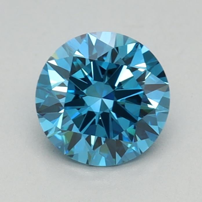 0.64 Ct. Fancy Vivid Blue Round Lab Grown Diamond