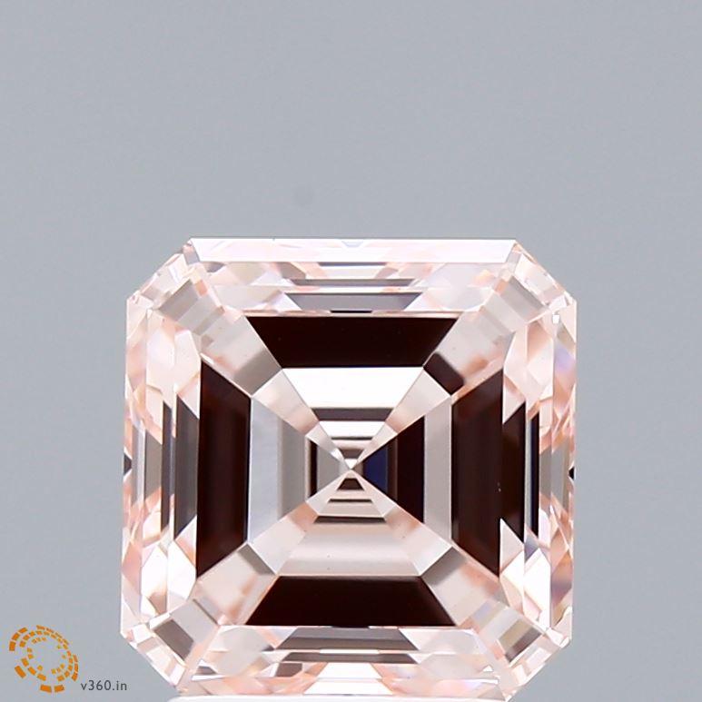3.06 Ct. Fancy Pink Asscher Lab Grown Diamond