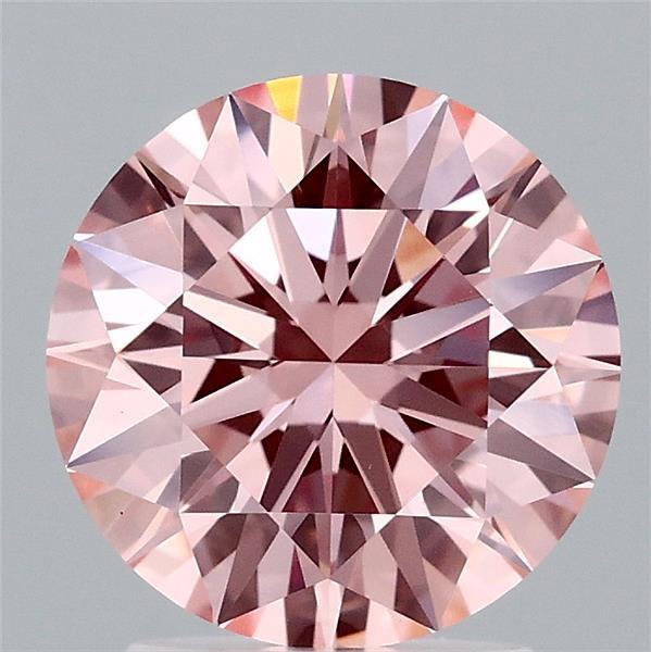 2.19 Ct. Fancy Vivid Pink Round Lab Grown Diamond