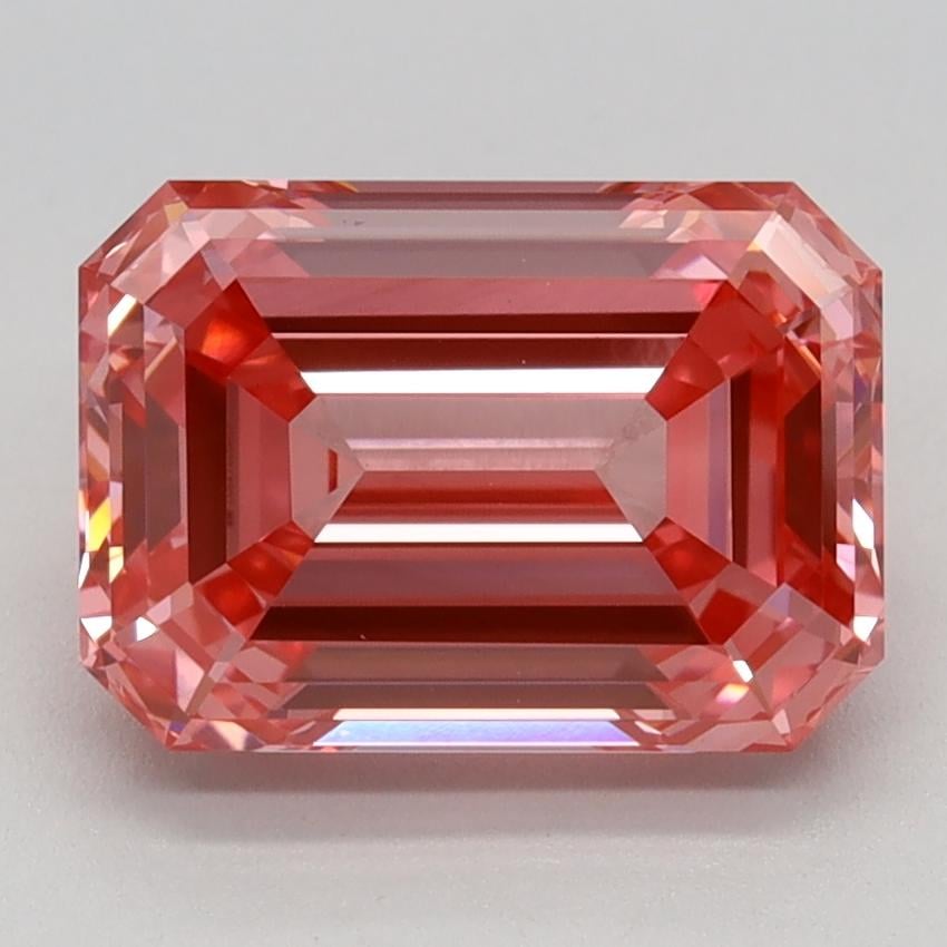 2.59 Ct. Fancy Vivid Pink Emerald Lab Grown Diamond