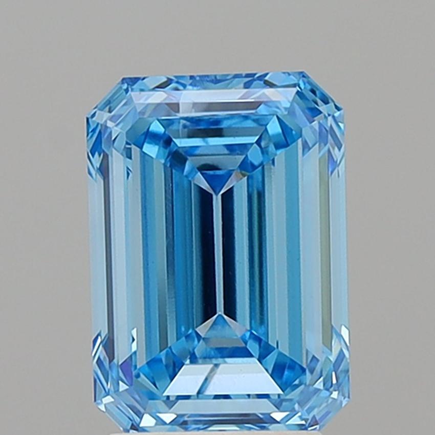 3.01 Ct. Fancy Vivid Blue Emerald Lab Grown Diamond