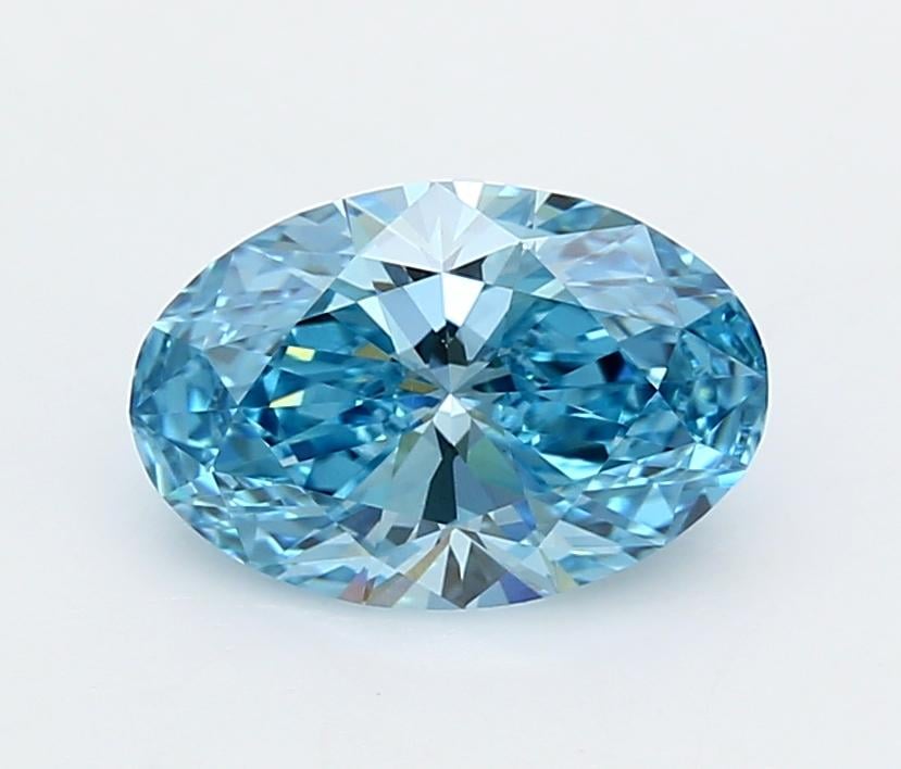 1.75 Ct. Fancy Vivid  Blue Oval Lab Grown Diamond
