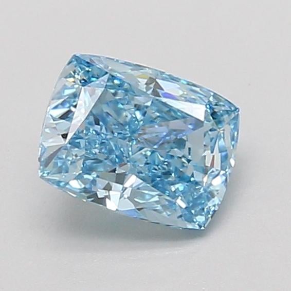 1.01 Ct. Fancy Vivid Blue Cushion Lab Grown Diamond