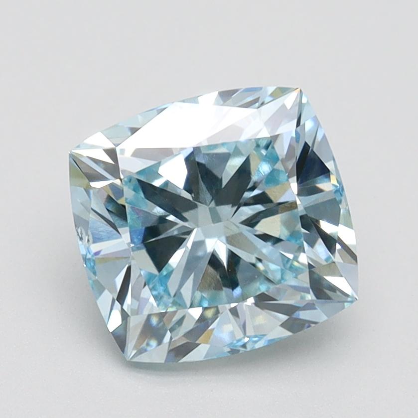 1.93 Ct. Fancy Intense Blue Cushion Lab Grown Diamond