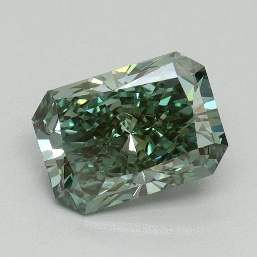 1.81 Ct. Fancy Vivid Green Radiant Lab Grown Diamond