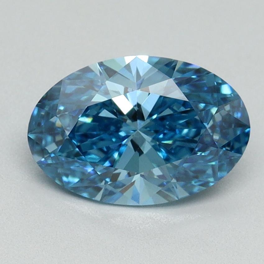 1.50 Ct. Fancy Vivid Blue Oval Lab Grown Diamond