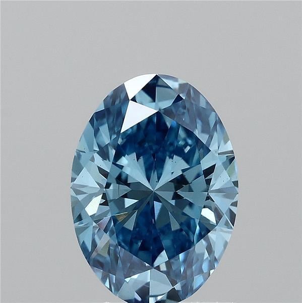 1.05 Ct. Fancy Vivid  Blue Oval Lab Grown Diamond