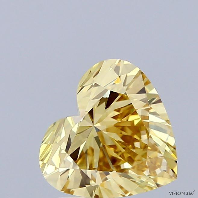 1.27 Ct. Fancy Intense  Yellow Heart Lab Grown Diamond